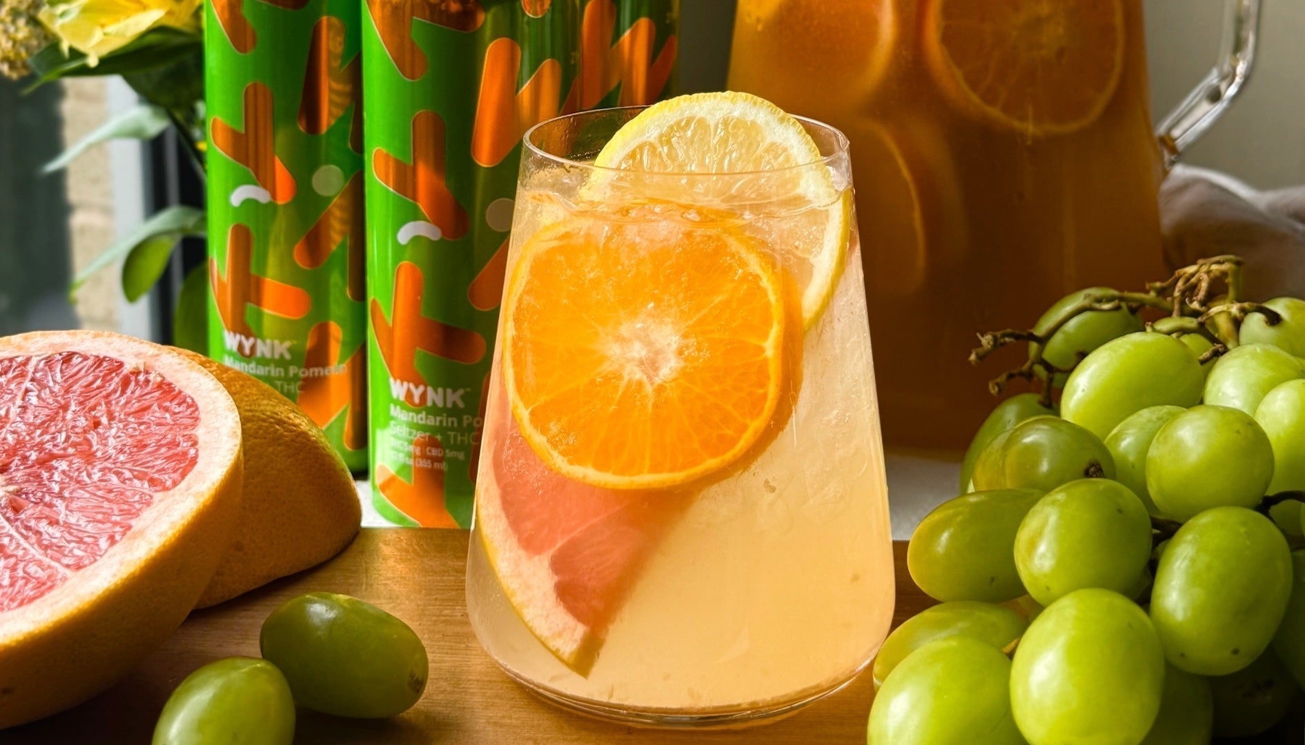 Refreshing Summer Garden Mocktail Recipes Featuring Mandarin Pomelo Wynk - WYNK