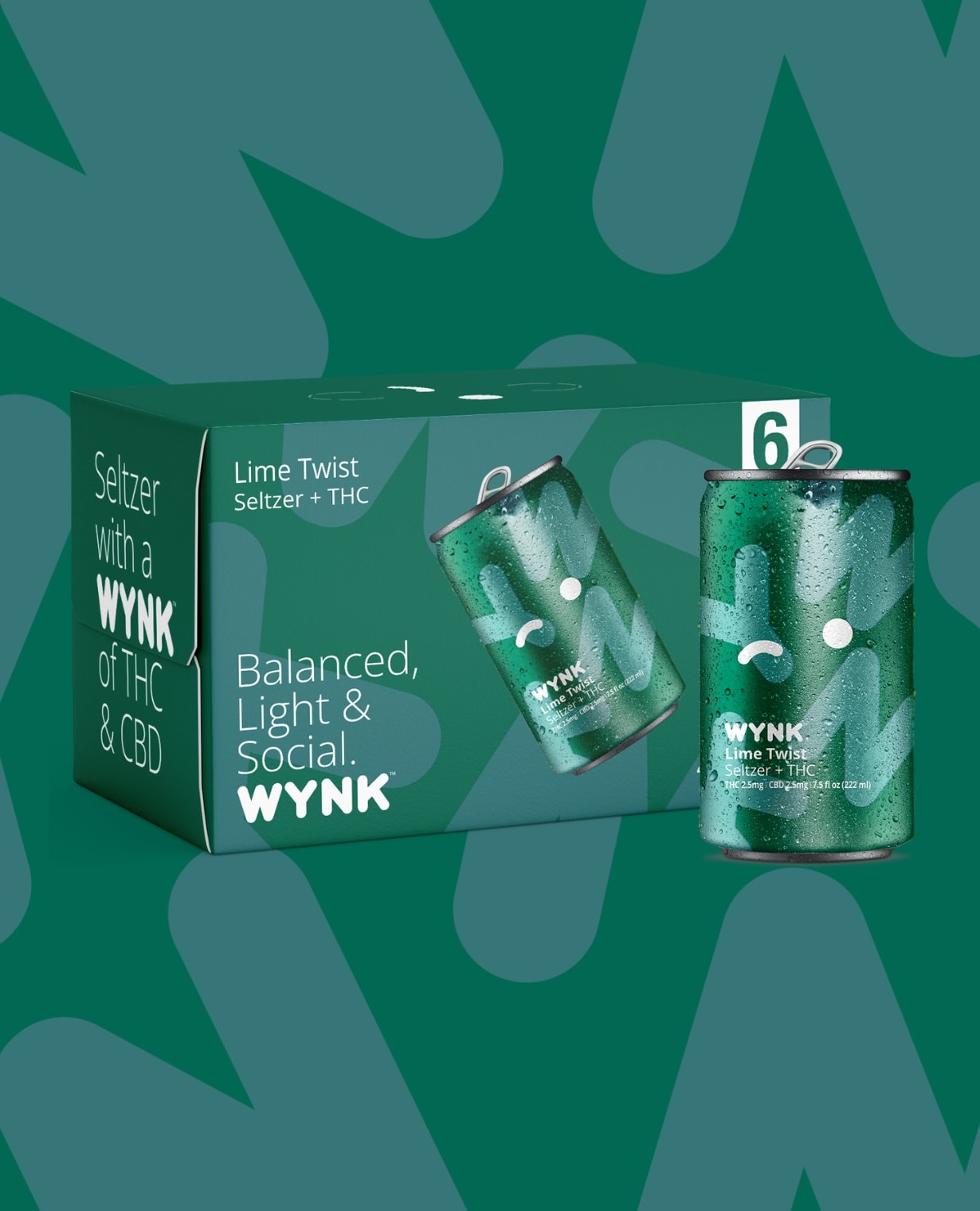 WYNK Lime Twist Seltzer, 2.5mg