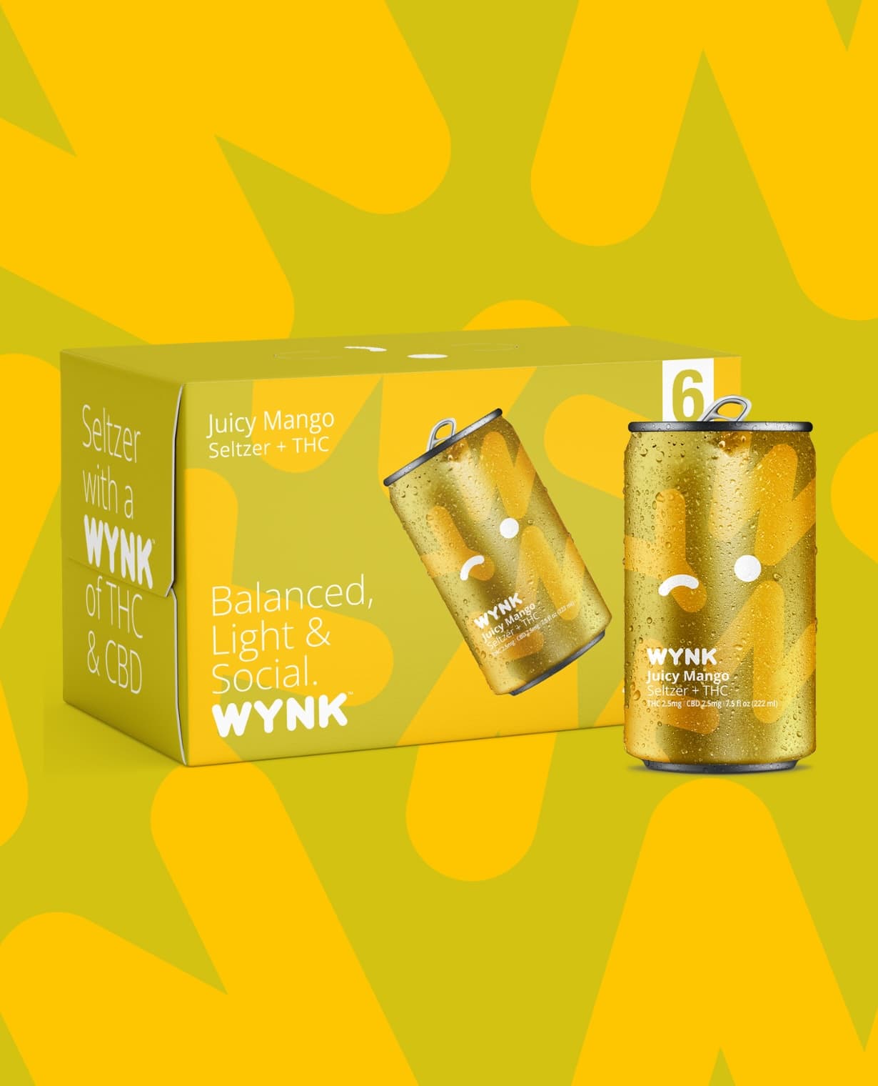 WYNK Juicy Mango Seltzer 2.5mg