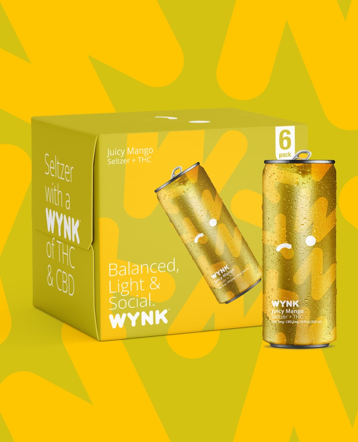 WYNK Juicy Mango Seltzer 5mg