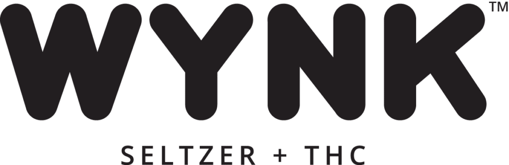 Logo of WYNK, featuring bold typography that highlights the brand's focus on seltzer infused with THC. The logo communicates WYNK as a purveyor of low dose THC and CBD beverages, positioning itself as the best alcohol alternative for consumers seeking a Cann THC Drink experience.