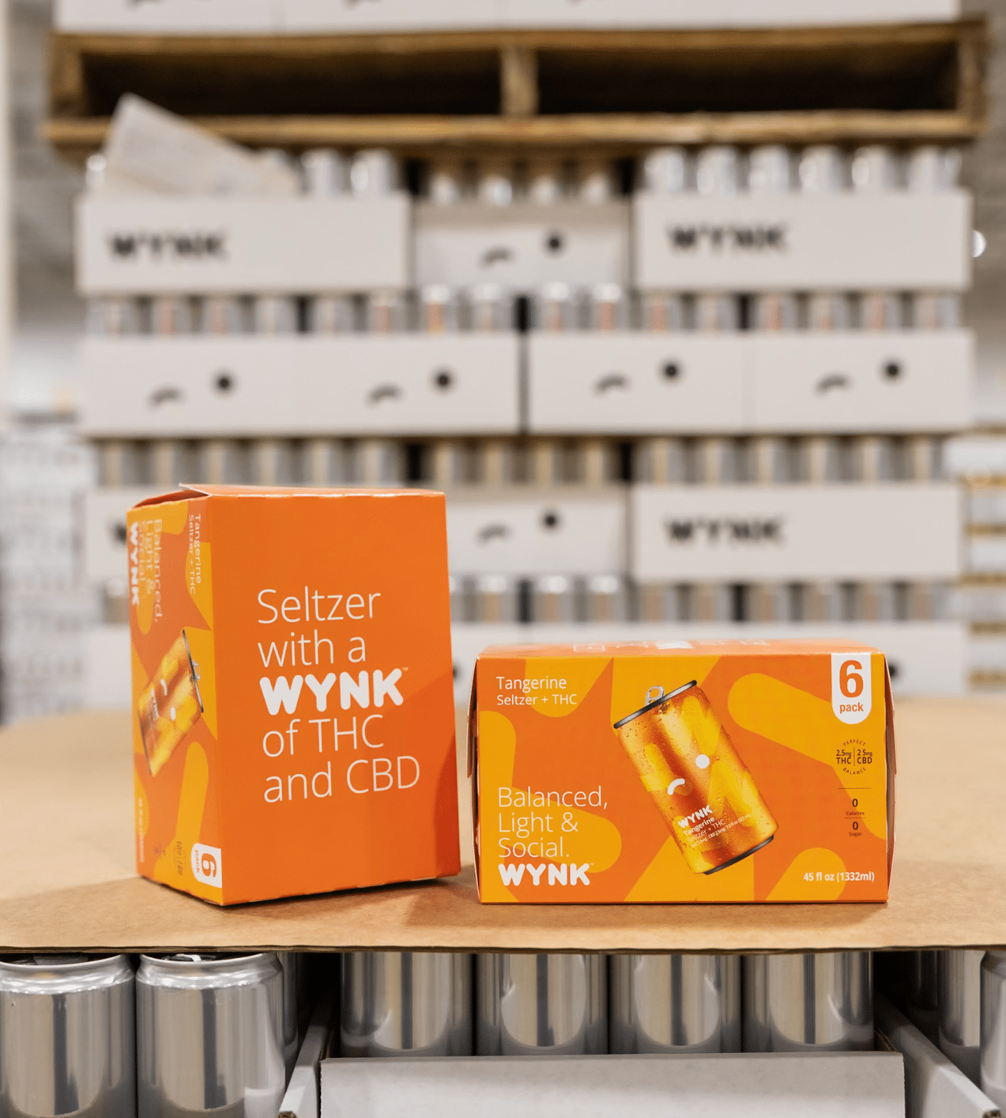 WYNK Tangerine 2.5 5mg 6 pack THC Seltzer in Wherehouse