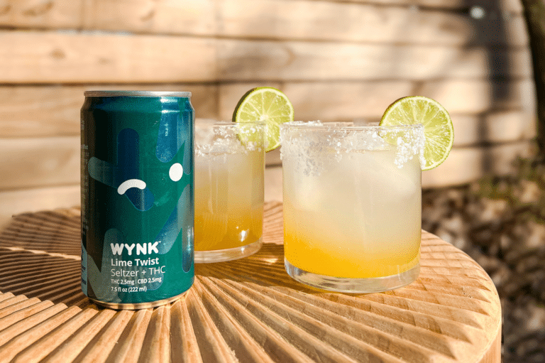 Ultimate Margarita Mocktail Recipe for National Margarita Day made with WYNK Lime THC Seltzer